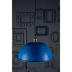 Taron - blaue Lampe aus geschmiedetem Kupfer