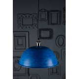 Taron - blaue Lampe aus geschmiedetem Kupfer