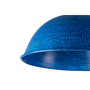 Taron - blaue Lampe aus geschmiedetem Kupfer
