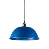 Taron - blaue Lampe aus geschmiedetem Kupfer