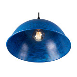 Taron - blaue Lampe aus geschmiedetem Kupfer