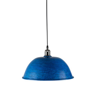 Taron - blaue Lampe aus geschmiedetem Kupfer