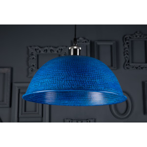 Taron - blaue Lampe aus geschmiedetem Kupfer