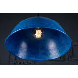 Taron - blaue Lampe aus geschmiedetem Kupfer