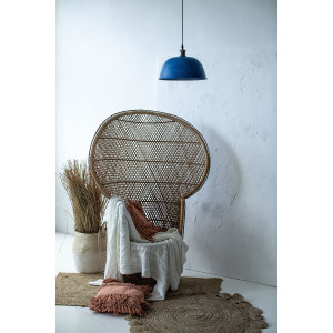 Nuez azul - blaue handgefertigte Lampe aus Mexiko - reines Kupfer