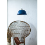 Nuez azul - blaue handgefertigte Lampe aus Mexiko - reines Kupfer