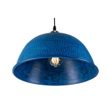 Nuez azul - blaue handgefertigte Lampe aus Mexiko - reines Kupfer