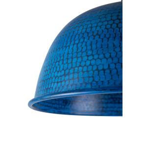 Nuez azul - blaue handgefertigte Lampe aus Mexiko - reines Kupfer