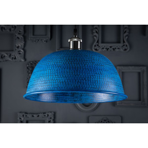 Nuez azul - blaue handgefertigte Lampe aus Mexiko - reines Kupfer