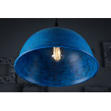 Nuez azul - blaue handgefertigte Lampe aus Mexiko - reines Kupfer