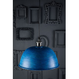Nuez azul - blaue handgefertigte Lampe aus Mexiko - reines Kupfer