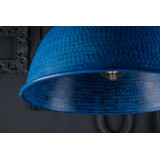 Nuez azul - blaue handgefertigte Lampe aus Mexiko - reines Kupfer