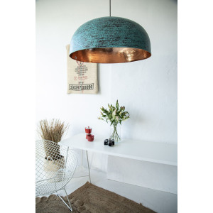 Sandia Verde XXL - Kupfer Pendelleuchte, Grün Kupfer Lampe