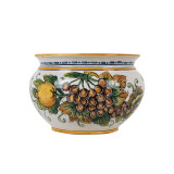 Italienischer Blumentopf aus Keramik - Vaso di limoni e uva S