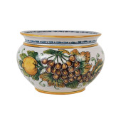 Italienischer Blumentopf aus Keramik - Vaso di limoni e uva S