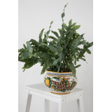 Italienischer Blumentopf aus Keramik - Vaso di limoni e uva S