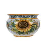 Blumentopf aus sizilianischer Keramik - Vaso di girasoli S