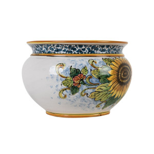 Blumentopf aus sizilianischer Keramik - Vaso di girasoli S