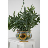 Blumentopf aus sizilianischer Keramik - Vaso di girasoli S