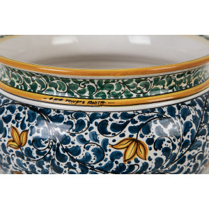 Handbemalter italienischer Blumentopf - Vaso fiori di limoni S