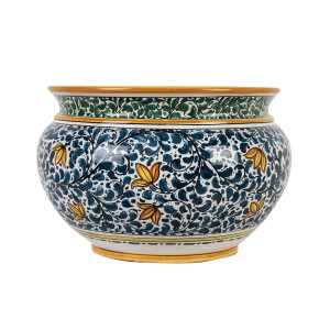 Handbemalter italienischer Blumentopf - Vaso fiori di limoni S
