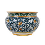 Handbemalter italienischer Blumentopf - Vaso fiori di limoni S