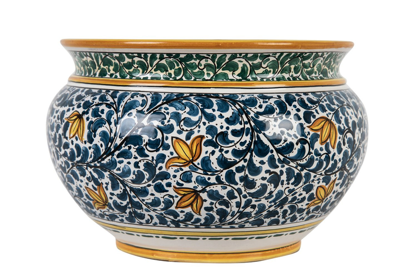 Handbemalter italienischer Blumentopf - Vaso fiori di limoni S