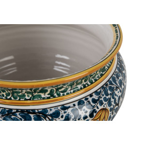 Handbemalter italienischer Blumentopf - Vaso fiori di limoni S
