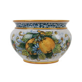 Handgefertigter sizilianischer Blumentopf - Vaso di limoni S