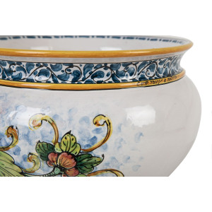 Handgefertigter sizilianischer Blumentopf - Vaso di limoni S