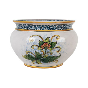 Handgefertigter sizilianischer Blumentopf - Vaso di limoni S
