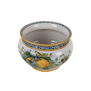 Handgefertigter sizilianischer Blumentopf - Vaso di limoni S