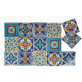 Armando - Patchwork Fliesen in gelb und blau - 15 Fliesen