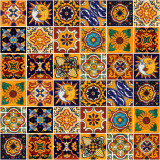 Girasol - Mexikanische Fliesen  10x10 cm Patchwork - 15 Stück