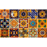 Girasol - Mexikanische Fliesen  10x10 cm Patchwork - 15 Stück