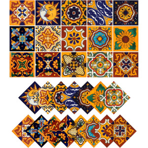 Girasol - Mexikanische Fliesen  10x10 cm Patchwork - 15 Stück
