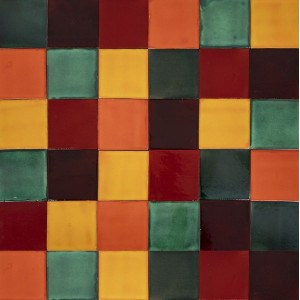 Borgoña - Patchwork aus einfarbigen Fliesen - 30 Stück