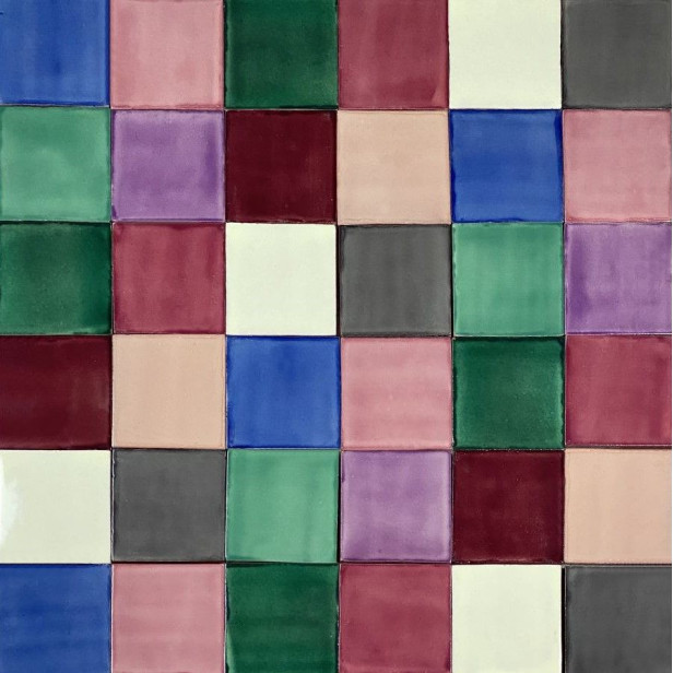 Ciruela - Keramikfliesen-Patchwork - 30 Stück