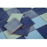 Azuna - Grünes und blaues Patchwork aus einfarbigen Fliesen - 30 Stück