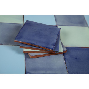 Azuna - Grünes und blaues Patchwork aus einfarbigen Fliesen - 30 Stück