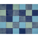 Azuna - Grünes und blaues Patchwork aus einfarbigen Fliesen - 30 Stück