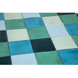 Azuta - Grünes und blaues Patchwork aus einfarbigen Fliesen - 30 Stück
