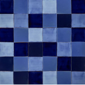 Azula - Blaues Patchwork aus einfarbigen Fliesen - 30 Stück