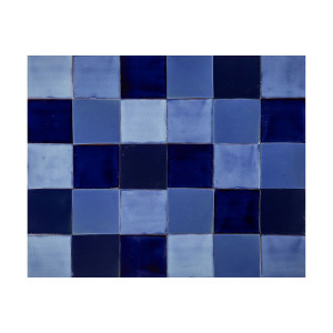 Azula - Blaues Patchwork aus einfarbigen Fliesen - 30 Stück