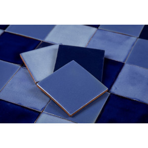 Azula - Blaues Patchwork aus einfarbigen Fliesen - 30 Stück
