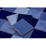 Azula - Blaues Patchwork aus einfarbigen Fliesen - 30 Stück