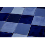 Azula - Blaues Patchwork aus einfarbigen Fliesen - 30 Stück