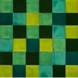 Verta - Grünes Patchwork aus einfarbigen Fliesen - 30 Stück