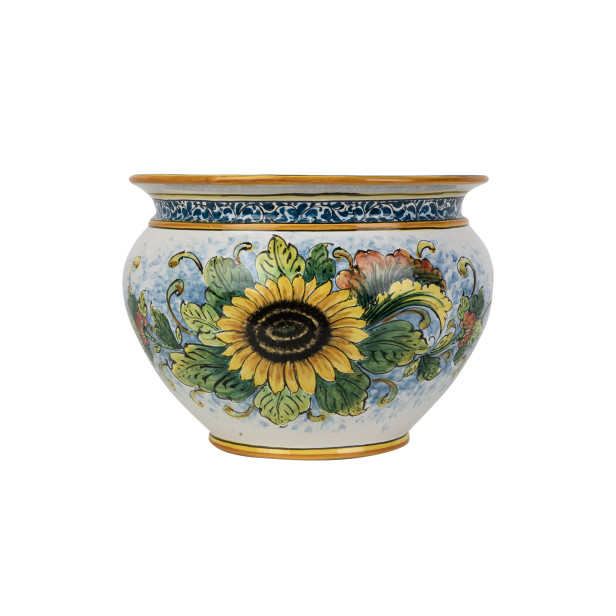 Vaso di girasoli M - Sizilianischer Keramiktopf