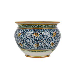 Vaso fiori di limoni M - handbemalter italienischer Blumentopf